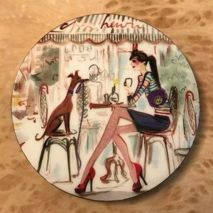 Café Girl + Whippet Coaster